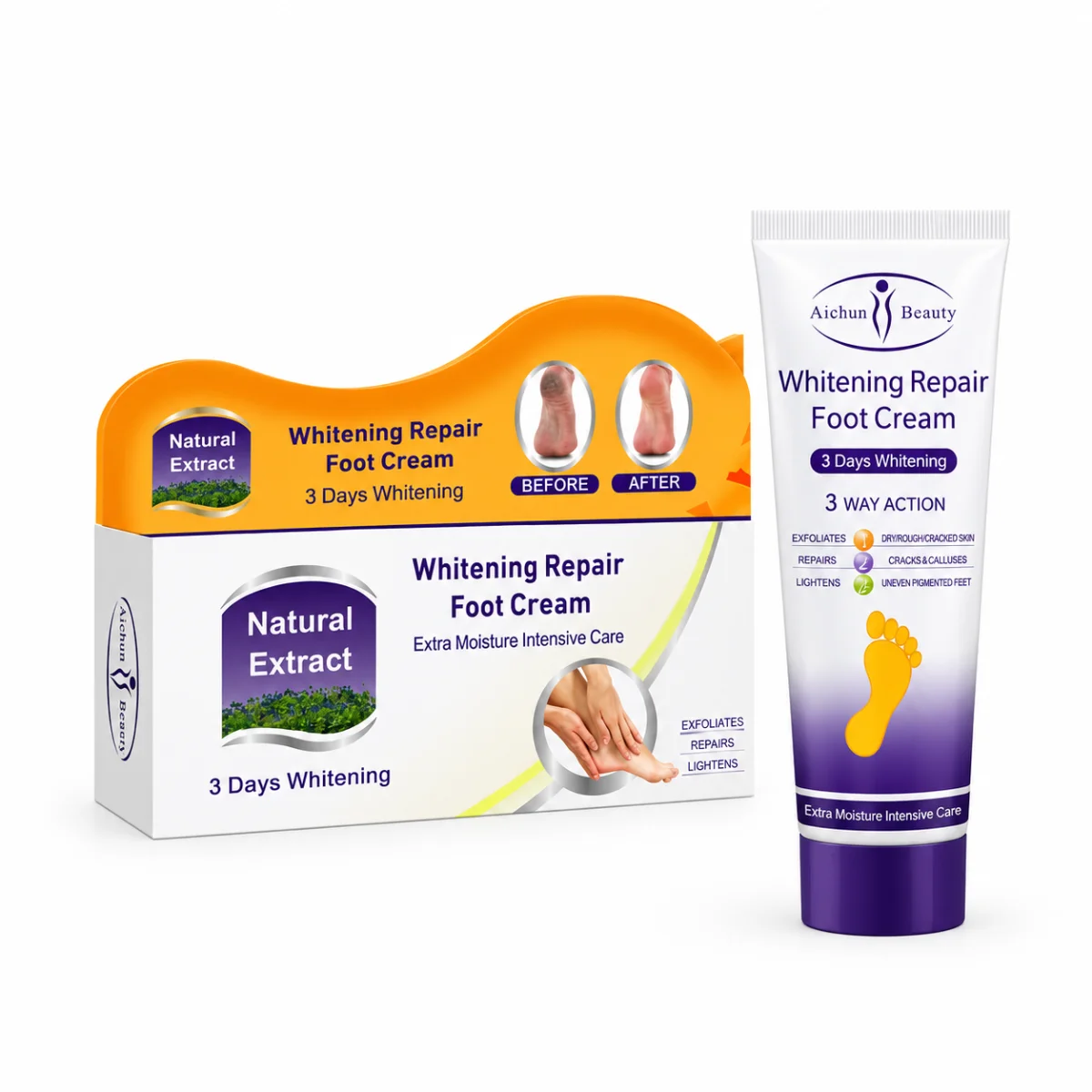 Aichun beauty whitening repair foot cream